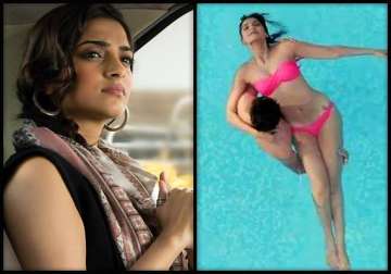 sonam kapoor upset with media s twisted remarks over her bikini scene in bewakoofian see pics