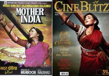 vidya balan becomes mother india in cine blitz april issue