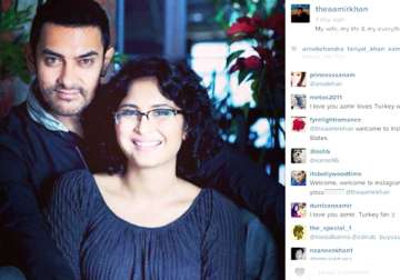 aamir kiran s love on display actor joins instagram see pics