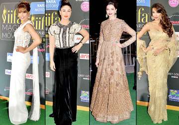 iifa 2014 deepika kareena bipasha spread magical allure at the green carpet see pics