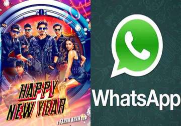 deepika srk starred happy new year trailer to be launched on whatsapp