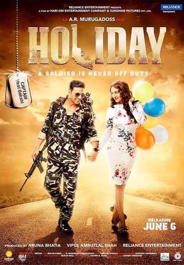 holiday s first poster out akshay sonakshi to create rowdy magic again see pics