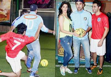 ranbir kapoor shows fifa fever wears messi and support cousin armaan jain see pics