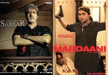 mardaani first poster rani mukerji as strong as amitabh bachchan in sarkar