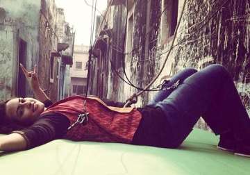 sonakshi sinha in mathura shoots action sequence for tevar see pics
