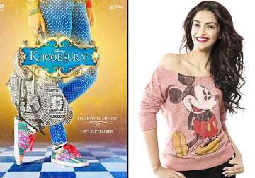 sonam kapoor s khoobsurat teaser poster out looks mischievously colourful see pics
