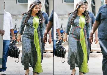 spotted vidya balan with a baby bump see pics