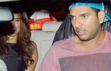 yuvraj singh neha dhupia spotted together is romance on board see pics
