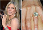 aniston flaunts engagement ring at premiere