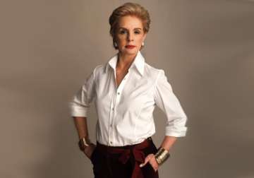 carolina herrera goes for glamour uses necklines to focus on face