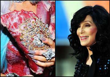 cher finds gaga s meat bag gorgeous