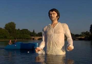 colin firth s statue placed in lake