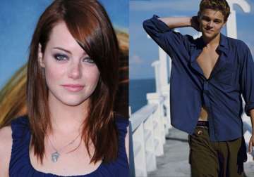 emma stone has a crush on leonardo dicaprio