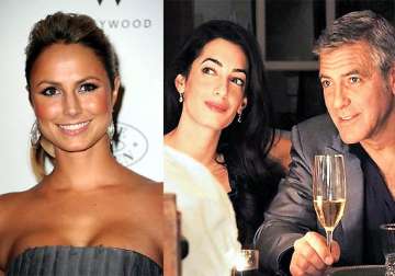 george clooney s ex stacy keibler happy for the couple