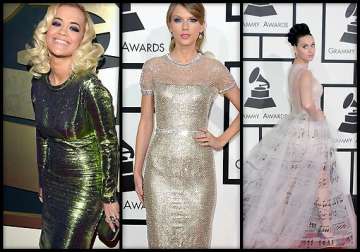 grammys 2014 katy taylor rita raise the glamour quotient see pics