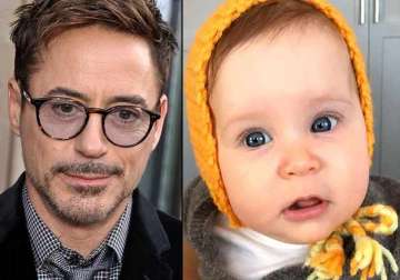 robert downey jr. shares first image of daughter avri