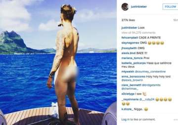 justin bieber bares it all posts a full nude picture on instagram