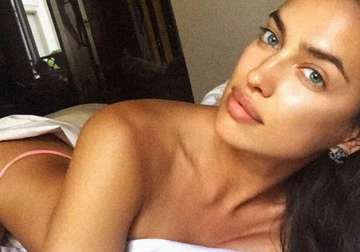 irina shayk shares topless selfie