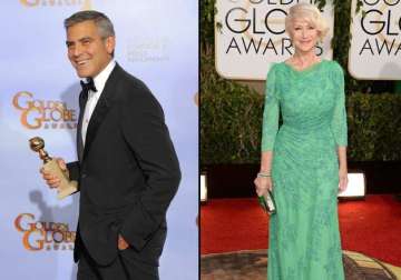 george clooney helen mirren support charlie hebdo at golden globe