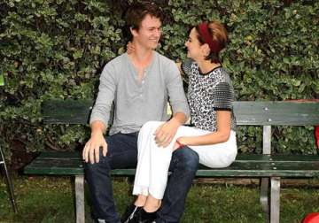 fault in our stars actors recreated bench scene