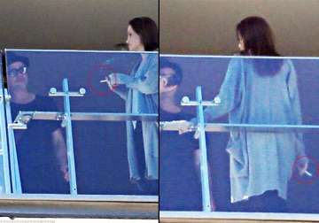 angelina jolie spotted smoking post fight with hubby brad pitt
