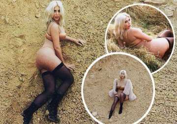 omg kim kardashian wears almost nothing in a photoshoot