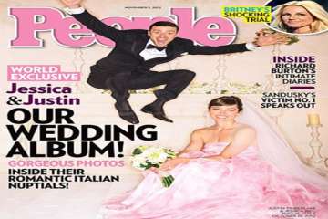 jessica biel wore pink gown for wedding with justin timberlake