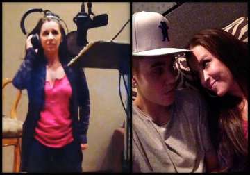justin bieber records song with mother
