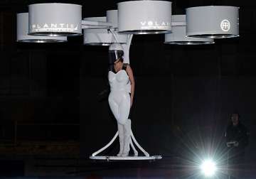 lady gaga unveils first flying dress see pics