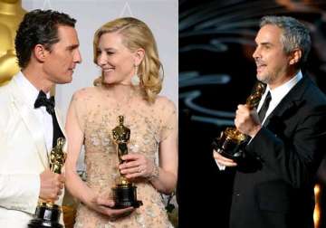 oscars 2014 cate blanchett matthew mcconaughey 12 years a slave win top honours see pics