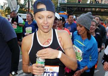 pamela anderson finds marathon hard