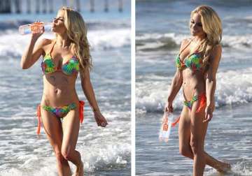 playboy s miss january dani mathers flaunts her sexy figure on beach view pics