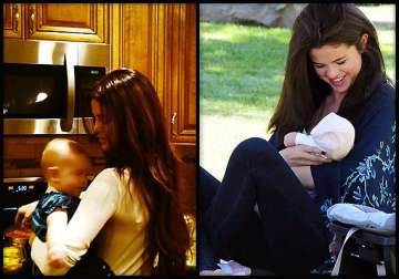 selena and baby sister gracie cook x mas dinner for family see pics