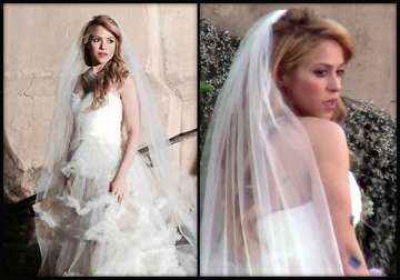 shakira spotted in wedding dress is marriage on cards see pics