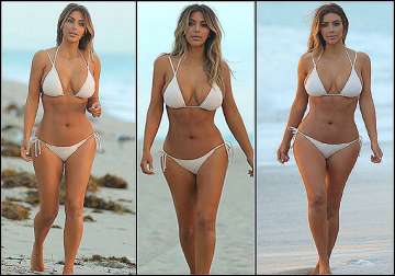 kim kardashian gets back into shape flaunts her body in a bikini