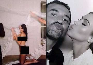 kim kardashian goes topless to wish riccardo tisci on his birthday see pics