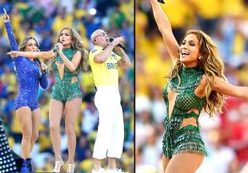 fifa world cup party see how jennifer lopez pitbull set the stage on fire see pics