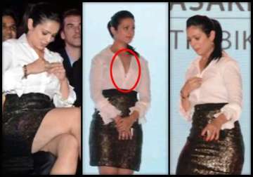 oops anjana sukhani suffers wardrobe malfunction ends up revealing cleavage see pics