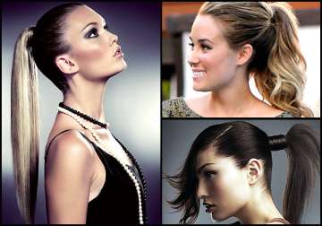 bored with your usual tresses try something new go for ponytail look