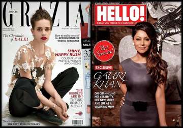 gauri khan dazzles kalki koechlin disappoints on the covers of hello and grazia see pics