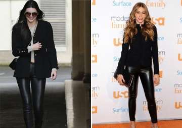 kendall jenner sofia vergara look stylish in leather trousers