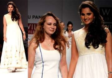 wifw 2015 when sania mirza turned into lady in lace view pics