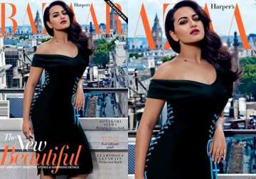 sonakshi sinha defines the new beautiful on harper s bazaar cover view pics