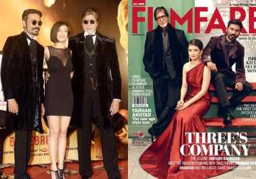 amitabh bachchan dhanush akshara glam up the filmfare cover