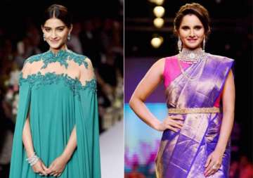 sonam kapoor sania mirza support beti cause at iijw 2015