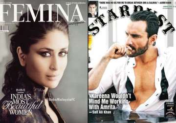 sensuous kareena rusty saif cover january issue of magazines