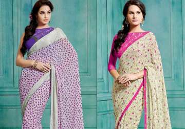 look slim with small print saris