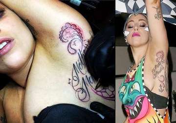lady gaga gets inked again this time on underarm see pics