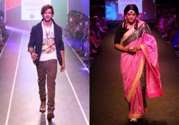 hrithik roshan gutthi steal the show at myntra fashion weekend 2014 view pics
