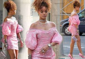 rihanna wears an 80s creation to launch new perfume